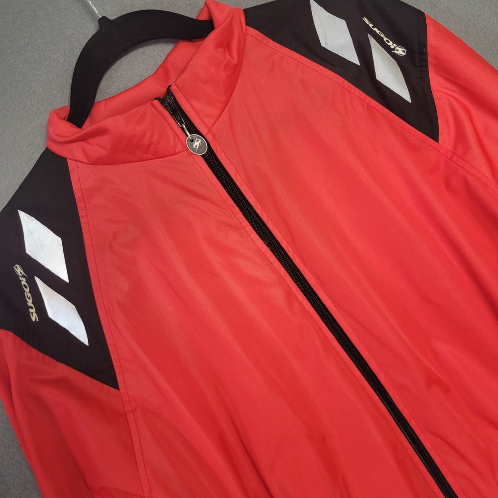 Sugoi Mens Medium Red‎ Cycling Jacket Full Zip Reflective 3M Scotchlite Canada